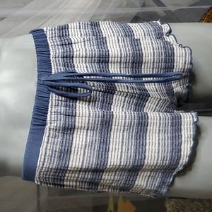 LA Hearts Striped Knit Soft Shorts SM Blue&White